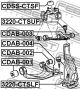 Сайлентблок переднього нижнього важеля Cadillac (SGM) SRX (CE2), FEBEST (CDAB004)