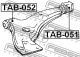 Сайлентблок задний переднего рычага Toyota Corolla II, FEBEST (TAB051)