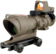 Комплект призматичний приціл TRIJICON ACOG 4x32 BAC і коліматор RMR 3.25 МОА FDE (TA31-D-100570)