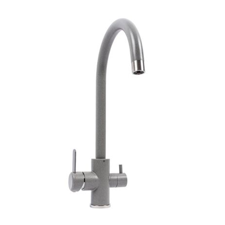 9A NESP (8204) смеситель кухонный Platinum СЕРЫЙ МУСОН