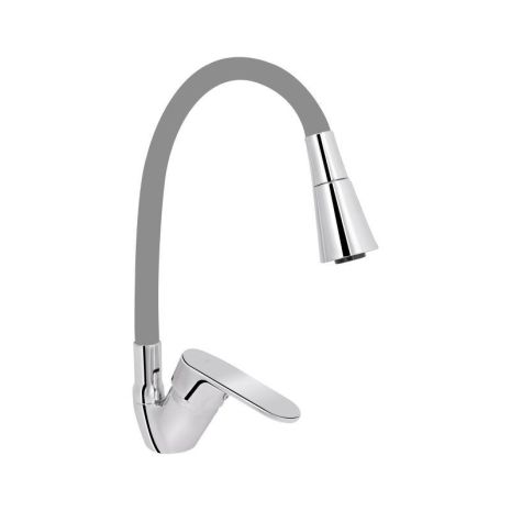 Смеситель для кухни Lidz Tani 008F3 с гибким изливом (k40) LDTAN008F3GCR39507 Grey / Chrome
