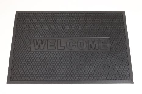 Килимок вхідний гумовий соти Welcome 60*90 см 2607/black