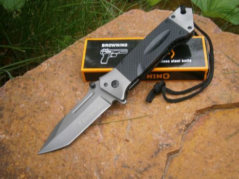 Ніж складаний Browning US Tanto G10 Liner-Lock Аssist чорний 22 см