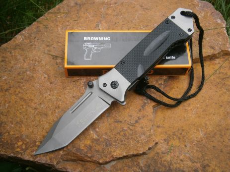 Нож складной Browning АК 713 US Tanto G10 черный 22 см