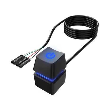 Виносна кнопка включення ПК NNBILI з LED підсвічуванням, JFP1 Power switch interface (KB1) 2m Black Виносна кнопка включення ПК NNBILI з LED підсвічуванням, JFP1 Power switch interface (KB1) 2m Black