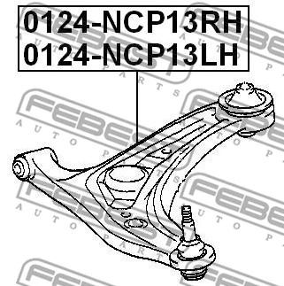 Рычаг передний левый Toyota Echo/Echo Verso/Funcargo, FEBEST (0124NCP13LH)