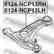 Рычаг передний левый Toyota Echo/Echo Verso/Funcargo, FEBEST (0124NCP13LH)