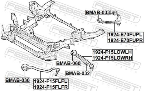 Важіль передній нижній правий BMW X5/X5 SAV/X6, FEBEST (1924F15LOWRH)