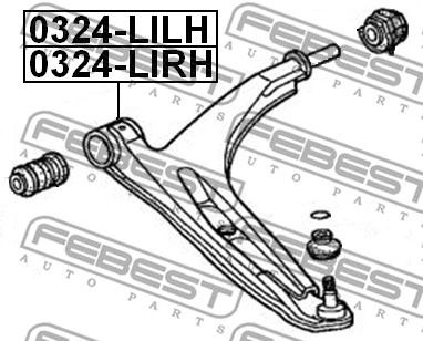 Важіль передній лівий Honda City III/City, FEBEST (0324LILH)