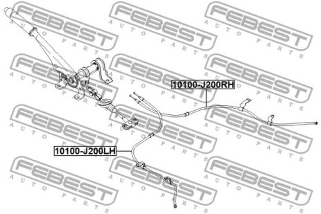 Трос ручного тормоза левый Chevrolet Optra/Lacetti/General Motors, FEBEST (10100J200LH)