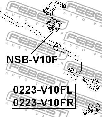 Тяга стабилизатора передняя левая Honda CIVIC VIII/CIVIC/Ballade VIII, FEBEST (0223V10FL)