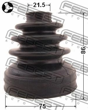 Пыльник шрус внутренний, комплект 75x86x21.5 Nissan Primera/Primera Traveller, FEBEST (0215P12QG16T)