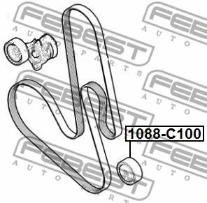 Комплект обводного ролика поликлинового ремня Holden Captiva/Daewoo Tosca, FEBEST (1088C100) Комплект обводного ролика поликлинового ремня Holden Captiva/Daewoo Tosca, FEBEST (1088C100)