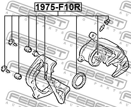 Ремкомплект суппорта тормозного заднего (на одну сторону) BMW, FEBEST (1975F10R)