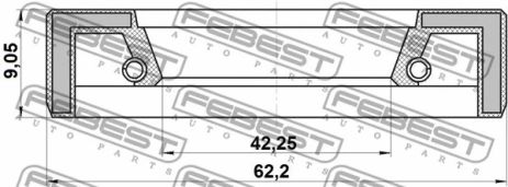 Сальник ступичный задний 46.6x62.2x9.05x9.05 Maruti Suzuki SX/Santana 300, FEBEST (95FAS54620909X) Сальник ступичный задний 46.6x62.2x9.05x9.05 Maruti Suzuki SX/Santana 300, FEBEST (95FAS54620909X)