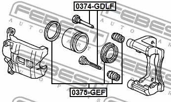 Ремкомплект суппорта тормозного переднего (на одну сторону) Acura RSX/Honda Airwave, FEBEST (0375GEF) Ремкомплект суппорта тормозного переднего (на одну сторону) Acura RSX/Honda Airwave, FEBEST (0375GEF)