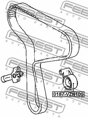 Натяжной ролик ремня ГРМ Toyota Hilux III, FEBEST (0187VZN100) Натяжной ролик ремня ГРМ Toyota Hilux III, FEBEST (0187VZN100)