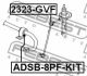 Втулка переднего стабилизатора, комплект d19.6 Audi A3/S3/VAG, FEBEST (ADSB8PFKIT)