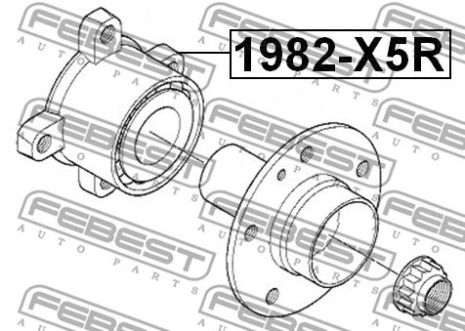 Ступица заднего колеса BMW 5/BMW X5, FEBEST (1982X5R)