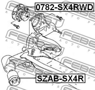 Ступица заднего колеса Suzuki SX4, FEBEST (0782SX4RWD)