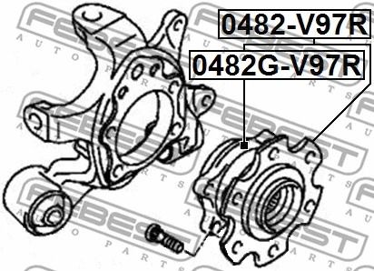 Подшипник ступичный задний Mitsubishi Pajero IV (V8_W, V9_W), FEBEST (0482GV97R) Подшипник ступичный задний Mitsubishi Pajero IV (V8_W, V9_W), FEBEST (0482GV97R)