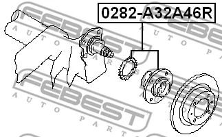 Ступица заднего колеса Nissan Cefiro II/Nissan Cefiro III, FEBEST (0282A32A46R) Ступица заднего колеса Nissan Cefiro II/Nissan Cefiro III, FEBEST (0282A32A46R)
