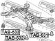 Сайлентблок подрамника Toyota Highlander/Lexus RX/RX III, FEBEST (TAB532) Сайлентблок подрамника Toyota Highlander/Lexus RX/RX III, FEBEST (TAB532)