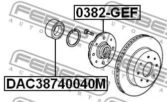 Ступица переднего колеса Honda (GAC) City/Honda (GAC) FIT, FEBEST (0382GEF)