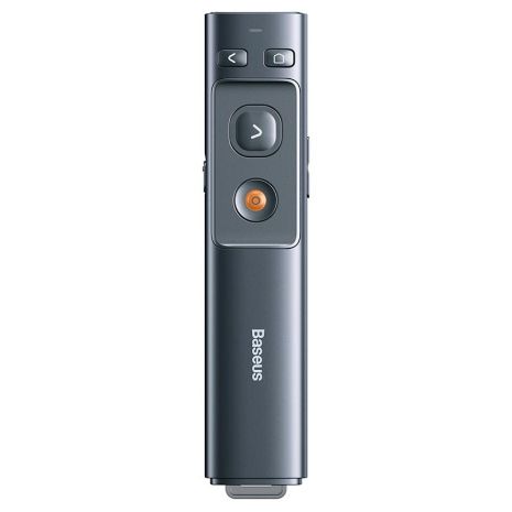 Розумна вказівка ​​Baseus Orange Dot Wireless Presenter (Red Laser) | 100m, USB/Type-C Receiver | (battery version) grey