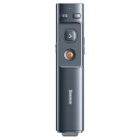 Розумна вказівка ​​Baseus Orange Dot Wireless Presenter (Red Laser) | 100m, USB/Type-C Receiver | (battery version) grey