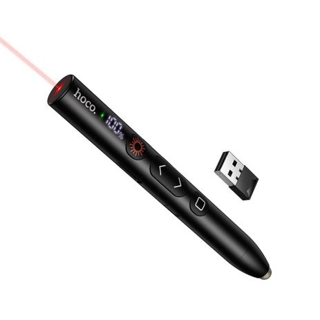 Умная указка HOCO Touch screen writing page turning pen GM203 |2.4G, 200m, LED Display, Type-C| black