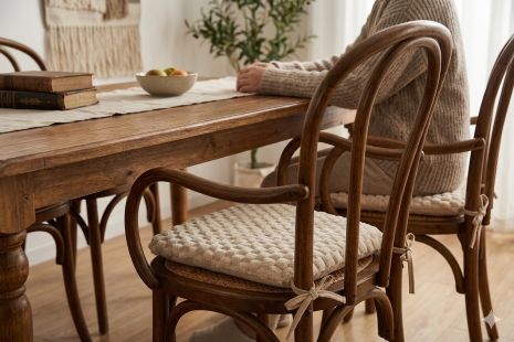 Накладка на стул из микрофибры антискользящая 1015/beige