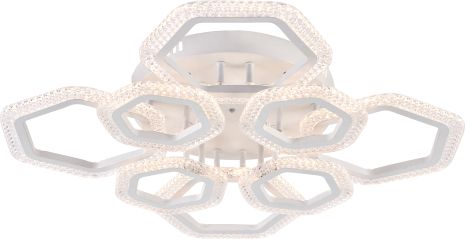 Люстра стельова V LI8490C-4+4A WH, біла, LED 128W