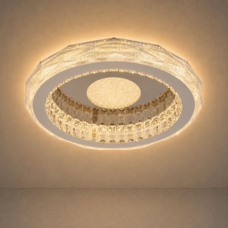 Потолочная люстра VALESO S1001-500C DARK CHROME+CR, хром, LED 114W