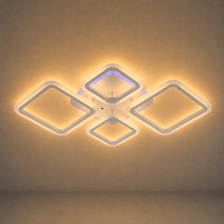 Люстра светодиодная акриловая Sirius LI8822/2+2 WH (RGB) 88W+8W