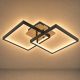 Светодиодная потолочная люстра VALESO DK6589-2 LED 41W Чёрный+Дерево