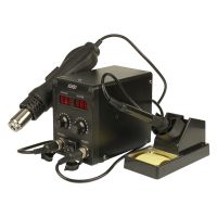 Паяльна станція Aida 8586D, фен з датчиком нахилу (700W), паяльник з термоелементом Hakko (60W), цифрова індикація