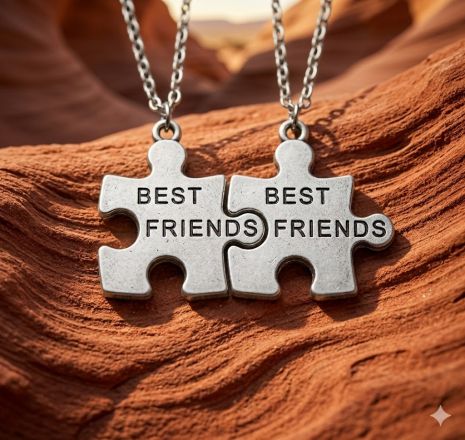 Парные кулоны Best Friends в виде пазлов, для лучших друзей
