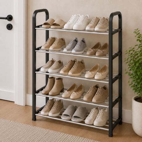 Полиця для взуття 5 рівнів Eco Fabric до 15 пар взуття 68*50*19 см