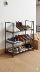 Полиця для взуття 3 рівні Eco Fabric до 9 пар взуття 60*55*30 см сталеві трубки