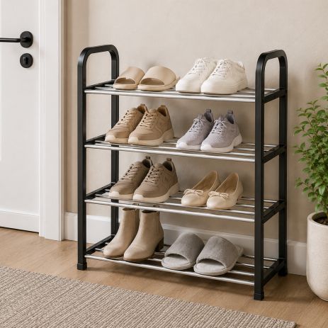 Полиця для взуття 4 рівні Eco Fabric до 8 пар взуття 56*40*19 см