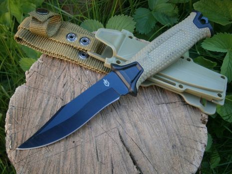 Нож фултанг туристический Gerber Portland Oregon 2749-ВМ Clip Point олива в чехле 24 см