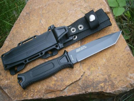 Нож фултанг туристический Gerber Portland Oregon 10569-ВМ US Тanto черный в чехле 24 см