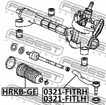 Наконечник рулевой тяги Honda Stream, FEBEST (0321FITLH)