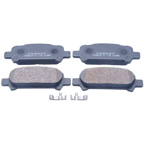 Колодки тормозные задние, комплект Mitsubishi Galant Fortis VIII/Lancer EX VIII, FEBEST (0801G10R)