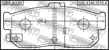 Колодки тормозные задние Infiniti G/G20/I30, FEBEST (0201A33R)