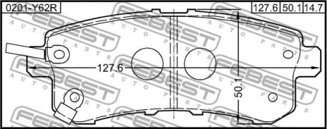 Колодки тормозные задние Nissan Patrol VI/Armada/Infiniti QX56 56, FEBEST (0201Y62R)