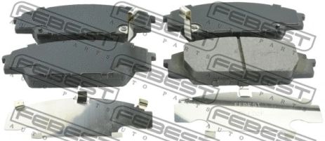 Колодки тормозные передние, комплект (с противоскрипной пластиной) Acura RSX/Honda CIVIC, FEBEST (0301FD2F)