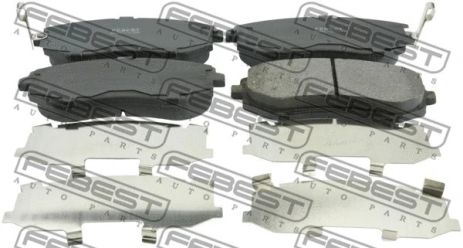 Колодки тормозные передние, комплект (с противоскрипной пластиной) Subaru B3/BRZ/Crosstrek, FEBEST (0801G12F)