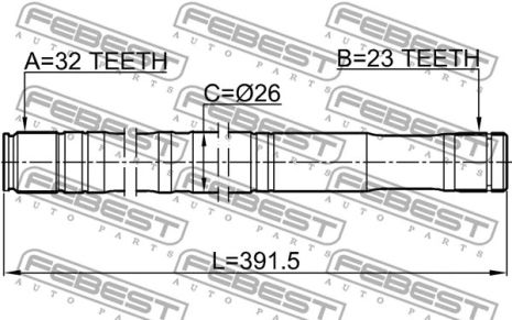 Піввісь права 32x391x23 Toyota Avensis/Avensis Liftback, FEBEST (0112CT220RH) Піввісь права 32x391x23 Toyota Avensis/Avensis Liftback, FEBEST (0112CT220RH)
